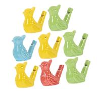 BESPORTBLE 8pcs Ceramic Whistles for Safe and Fun Musical Creative Cartoon Bird Shape for Developing Attention and Musical Creativity