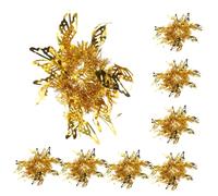 BESPORTBLE 8pcs Cheerleading Wrist Flower Cheerleader Costume Jumbo Pom Poms Clappers Zombies Cheerleader Cheer Poms Cheerleader Accessories Sports Meeting Prop Pom-poms Golden Plastic