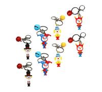 BESPORTBLE 8Pcs Creative Clown Doll Keychains Bells Funny Decorative Keyrings for Boys and Girls Colorful Clown Shape Keychains for Bags and Backpacks