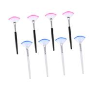 BESPORTBLE 8Pcs Fan Shaped Facial Mask Brush Reusable Makeup Tools for Easy Application Gentle Touch for All Skin Types for Hard to Reach Areas Multi Pack Black White