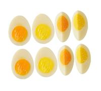 BESPORTBLE 8Pcs Faux Egg Models Realistic Artificial Boiled Egg Props for Food Photography Kitchen Decoration for Marketing Creative