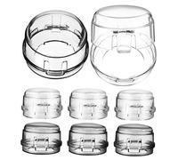 BESPORTBLE 8Pcs Gas Stove Knob Covers Clear View Safety Protectors for Oven Knobs Prevents from Accidental Burns Durable Design Compatible with Various Switch