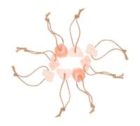 BESPORTBLE 8pcs Goat Salt Blocks Natural Pink Salt Lick Alpacas Cattle and Deer Each with Hanging Rope Essential Mineral Source for Livestock