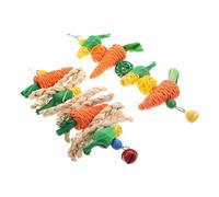 BESPORTBLE 8pcs Guinea Pig Chew Toys Teeth Cleaning Molar Playthings Carrot and Corn Natural Chew String for Hamsters Squirrels and Pets Promotes Playtime