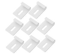 BESPORTBLE 8pcs Heavy Duty Stainless Steel Mirror Clamps Square Retainer Clips for Bathroom Vanity and Makeup Mirrors Wall Mount Brackets Glass Fixing Hardware Kit