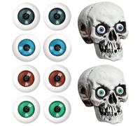 BESPORTBLE 8pcs Hollow Eyeball Mask, Horror Props Costume, Plastic Eyeballs for Cosplay Party Decorations, Assorted Colors