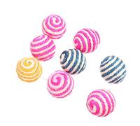 BESPORTBLE 8pcs Interactive Cat Ball Sound Teaser Playthings for Kittens and Adult Cats Random Color Engaging Chewing and Teasing Fun Healthy Material Random Color