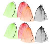 BESPORTBLE 8pcs Mesh Bags Drawstring Bags Polyester Mesh Drawstring for Travel Supplies Clothes Laundry