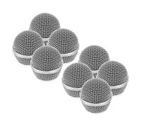 BESPORTBLE 8pcs Metal Mic Head Replacement Grille Durable Mesh Windscreen for Optimal Performance Fits Standard Microphones Silver Color Easy to Install for Long Term Use