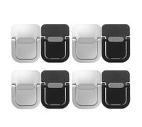 BESPORTBLE 8pcs Mini Portable Laptop and Keyboard Stand Set, Zinc Alloy Invisible Self-Adhesive Foldable Laptop Tilt Riser with Slanted Keyboard Foot Stand for Desktop Use