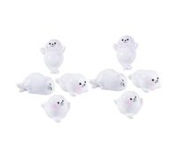 BESPORTBLE 8pcs Mini Resin Seal Figurines Set for Diy Miniature Landscapes Cute Tiny Sea Animal Decorations Realistic Ocean Animal Playset 4 Designs