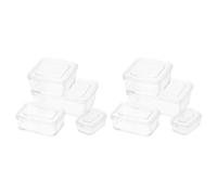 BESPORTBLE 8pcs Miniature Dollhouse Food Boxes Model - Mini Kitchen Transparent Snack Candy Storage Bins - Empty Containers For Dollhouse Accessories