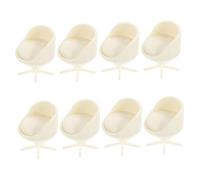 BESPORTBLE 8pcs Miniature Office Swivel Chairs Miniature Plastic Armchairs for Dollhouse Landscape Decoration