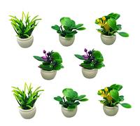 BESPORTBLE 8Pcs Miniature Plants Tiny House Potted Decor for Table Centerpieces Vibrant Indoor Artificial Plants for Mini House Scenes and DIY Gardens for Collectors