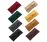 BESPORTBLE 8Pcs Multi Function Hair Bands Portable Elastic Headbands for Daily Use Yoga and Sports Breathable Wide Edges for Comfort and Style Dark Green Brown Coffee Camel