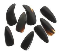 BESPORTBLE 8Pcs Ox Horn Guzheng Nail Picks for Practice, Comfortable Wear Finger Nail Covers, Protect Fingers for Adults Performance