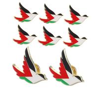BESPORTBLE 8pcs Palestine Flag Pin Metal Lapel Brooches for Women Lightweight Durable Accessories for Clothes Bags Coats Stylish Palestinian Culture Badge