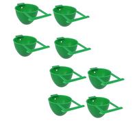 BESPORTBLE 8pcs Parrot Food Container Water Cup Chicken Feeders Parrot Humming Bird Feeders Cage Bird Chick No Mess s Finch Cages Green Plastic