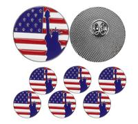 BESPORTBLE 8Pcs Patriotic Enamel Pins Usa Flag Statue of Liberty Brooch for Independence Day Celebrations Durable Metal Fastening for July Memorial Day