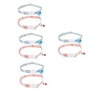 BESPORTBLE 8pcs Pet Collar for Cats and Dogs Festive Decorative Neck Ornaments Cherry and Bell Design for Parties and Celebrations