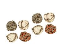 BESPORTBLE 8pcs Pet Molar Grass Woven Balls for Parrots Hamsters and Rabbits Natural Chew Toys for Teeth Grinding and Boredom Relief Made of Safe Materials