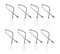 BESPORTBLE 8pcs Precision Stylus Pens with Spring Lanyard for Tablets and Resistive Screens, Fine Point Touchscreen Writing Pens with Anti-loss Coil Cord, for Digital Art and Museum Kiosk Use