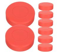 BESPORTBLE 8pcs PVC Ice Hockey Pucks Matte Finish Anti-glare Flat Design Indoor Training Balls for Ground Hockey Practice and Sports Drills