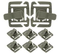 BESPORTBLE 8Pcs Rotatable Water Bladder Hose Clips for Hydration Packs Military Green Tube Holders for Outdoor Backpack Water Bladder Hiking and Camping Hydration Pack Accessories