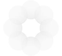 BESPORTBLE 8pcs Round LED Lamp Diffuser Covers for Drum Lampshades and Pendants, White PC Material with Glare Reduction and Impact Protection, for Commercial Use and DIY Lamp Shield