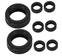 BESPORTBLE 8pcs Scale Rc Car Tire Rubber Wheel Covers Car Accessories for Model Upgrade and Enhanced Performance Easy Installation Plaything Parts