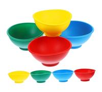 BESPORTBLE 8pcs Silicone Bowls Drop Resistant Mini Rice Bowls in Yellow Green Blue Easy to Clean Serving Dishware for Weaning