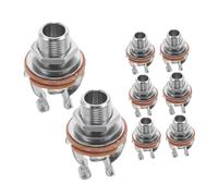 BESPORTBLE 8pcs Silver Mono Output Jack for Bass Guitar Multipoint Contact Instrument Hardware Stable Audio Signal with Electromagnetic Shielding Easy Installation Musical Accessories for