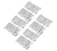 BESPORTBLE 8pcs Silver Sequin Cuff Bracelets for Women, Lightweight and Skin Friendly Polyester Wristbands with Sparkly Disco 1980s Design, for Dance Recital and Group Performances
