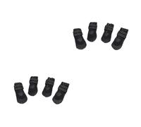 BESPORTBLE 8pcs Slip Luminous Rubber Boots for Dogs Candy Puppy Rain Snow Shoes Black Flexible Protection for Wet Conditions