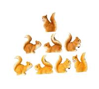 BESPORTBLE 8pcs Tiny Resin Squirrel Figures Miniature Forest Animal Sculptures for Garden Decor Realistic Mini Squirrel Figurines for Micro Landscape Indoor Outdoor Bonsai Accessories