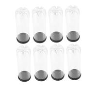 BESPORTBLE 8Pcs Transparent PVC Tennis Ball Storage with Lid Portable Lightweight Holder for Indoor Practice and Outdoor Games Multipurpose Organizer for Tennis Players