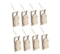 BESPORTBLE 8PCS Unfinished Wood Sleigh Ornaments Delicate Christmas Decorations for Tree Table Safe Lightweight Craft for Creative DIY Holiday Projects