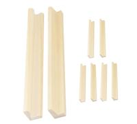 BESPORTBLE 8Pcs Wooden Domino Holder Tray Multi Function Desktop Display Stand for Dominoes Versatile DIY Accessory Easy Assembly Fine Craftsmanship Simple Design