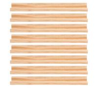 BESPORTBLE 8pcs Wooden Domino Tile Holders with Natural Wood Letter Base DIY Wooden Domino Stand Racks 19x2.3x1.8cm Desktop Displaying Stands Accessories