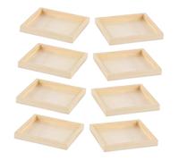 BESPORTBLE 8pcs Wooden Puzzle Sorting Trays Montessori Block Organizers for Unfinished Wood Craft Supply with Professional Flatness for Seamless Cube Assembly and Family Interaction