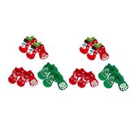 BESPORTBLE 8sets Non- Cotton Socks for Dogs and Cats Xl with Christmas Patterns Snowman for Holiday Celebrations and Keeping Paws Clean Random Style