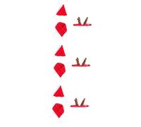BESPORTBLE 9 Pcs Cat Scarf Christmas Pet Scarf Dog Cosplay Scarf Xmas Cat Headband Dog Christmas Clothes Santa Costume Cat Christmas Apparel Dog Christmas Hat Pet Santa Claus Hat Cat Hair Red