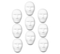 BESPORTBLE 9 pcs DIY Full Face Mask for Blank Paintable Male Masks for Cosplay Parties Halloween Creative Crafts Safe Paper Material for Imagination Fun