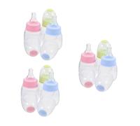 BESPORTBLE 9 pcs Mini Feeding Bottles with Teats Juice Milk Bottles for Boy Girl Natural Shape for Breastfeeding Combination Vent Colic Design Safe