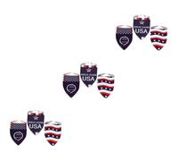 BESPORTBLE 9 Pcs Pet Triangle Bibs Patriotic Dog Bandanas US Flag Dog Bandana American Flag Dogs Flag Bandana American Flag Dog Bandana Pet Bibs American Flag Dog Scarf Dog Bibs Dog Flag Dogs