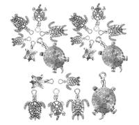 BESPORTBLE 90pcs Ancient Silver Turtle Pendant Turtle Pendants for Jewelry Making Necklace Making Supplies Bulk Alloy
