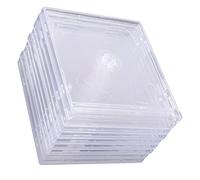 BESPORTBLE 9pcs Acrylic CD Jewel Cases Portable DVD Storage for Music Game Discs Scratch Resistant Lightweight Practical Storage for Home Travel