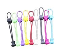 BESPORTBLE 9pcs Adjustable Tieless Elastic Shoe Laces with Lock Device Mixed Color Stretchy Shoelaces Strings for Sneakers Boots Adults Seniors Comfortable Fit