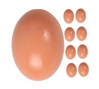 BESPORTBLE 9pcs Artificial Realistic Wooden Eggs for Crafts Unpainted DIY Easter Egg Fake for Hens Laying Training and Painting Supplies for Decorations and Crafting Projects