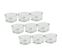 BESPORTBLE 9pcs Glass Water Feeding Dish for Reptiles Tortoise Habitat Bowl Lizard Food Feeder Easy to Clean for Indoor Use Terrariums